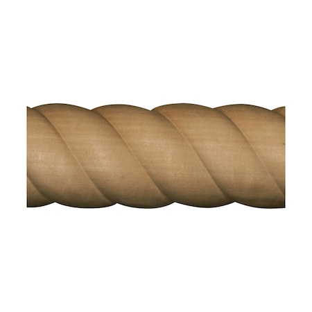Osborne Wood Products 2 x 1 x 96 2" Half Round Rope Moulding in Beech 891427BCH